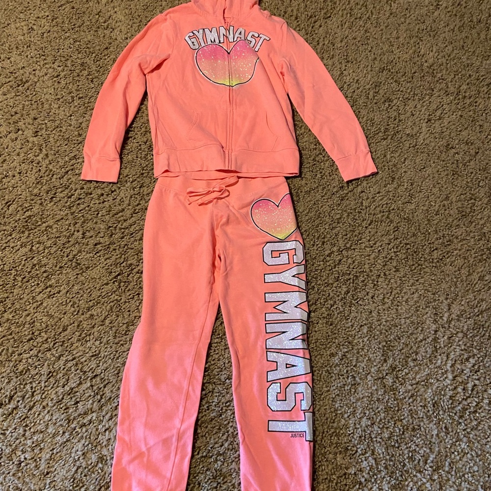 Justice Pink Gymnast Matching Set